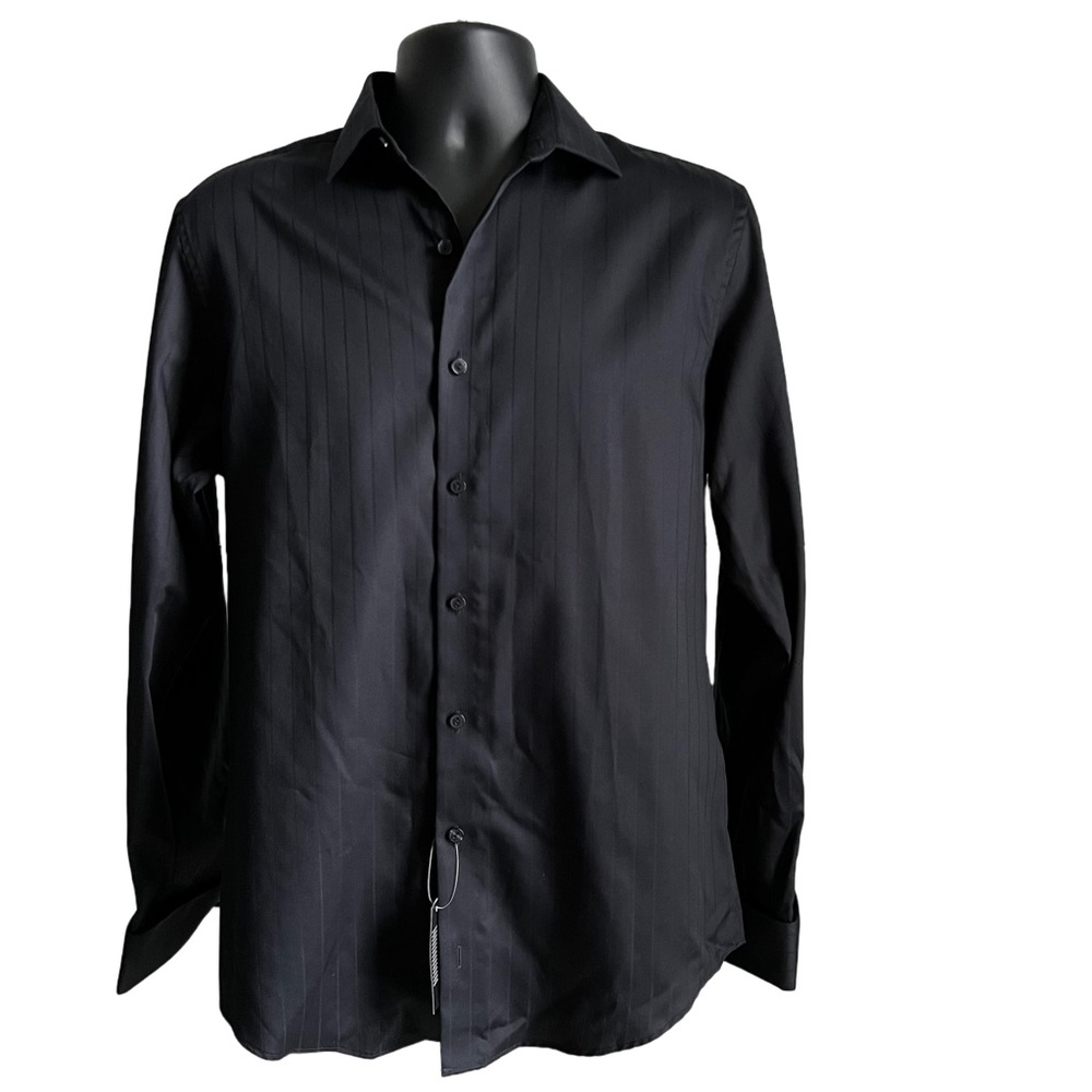 Men’s Kenneth Cole Reaction Dress Shirt, French Cuffs- 15 neck 32/33 sleeve-Slim